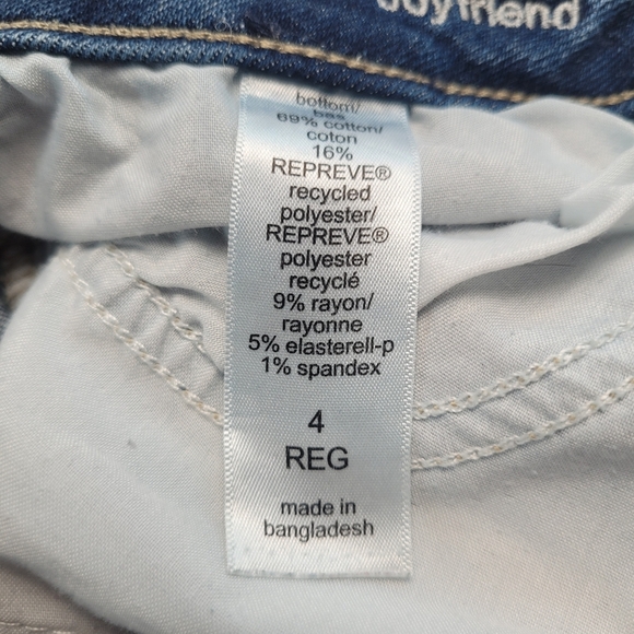 Maurice's Highrise Boyfriend Distressed Tapered Jeans Women's Size 4 Buttonfly - Picture 11 of 15